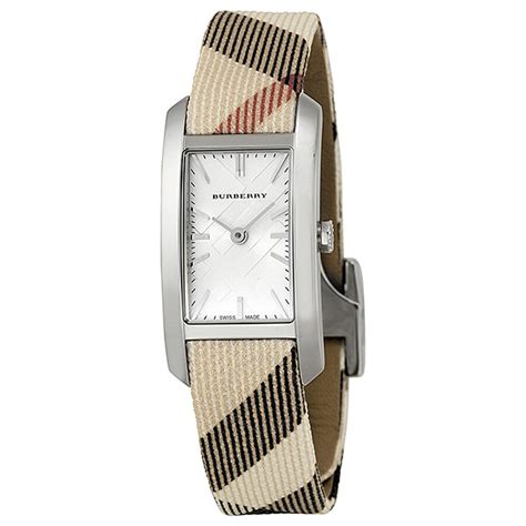 burberry nova check watch strap|Burberry Silver Dial Nova Check Canvas Strap Ladies Watch .